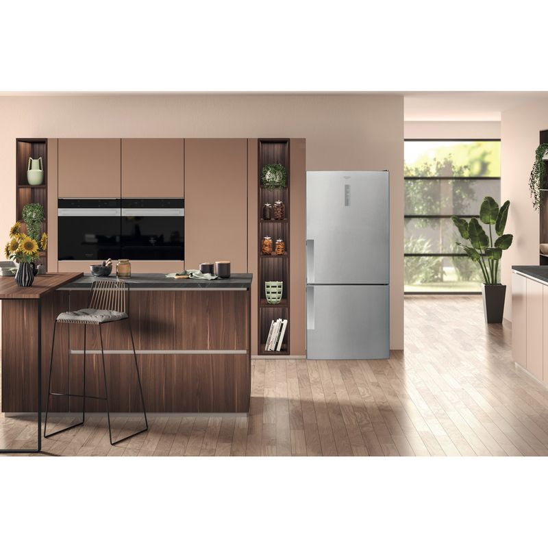 HOTPOINT/ARISTON Combinazione Frigorifero/Congelatore Libera installazione HA84BE 72 X N Inox 2 porte Lifestyle frontal