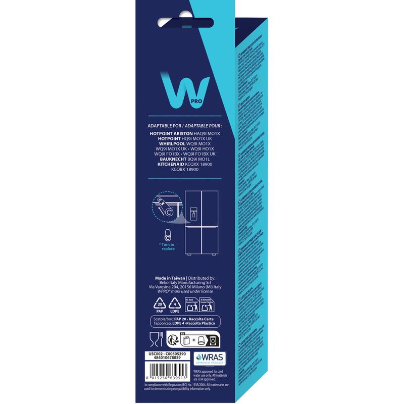 Whirlpool COOLING USC002 Back / Lateral