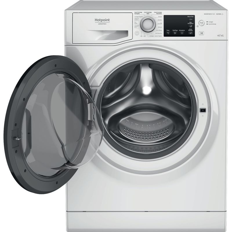 Hotpoint-Ariston-Lavasciugabiancheria-Libera-installazione-NDB-964489-WDA-IT-Bianco-Carica-frontale-Frontal-open