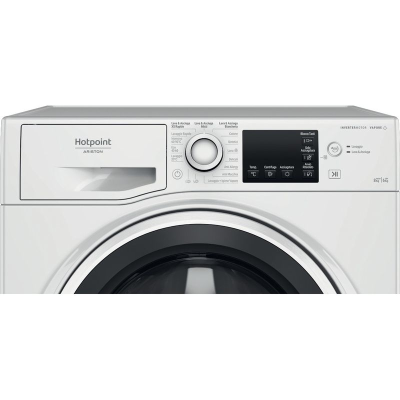 Hotpoint-Ariston-Lavasciugabiancheria-Libera-installazione-NDB-864489-WA-IT-Bianco-Carica-frontale-Control-panel