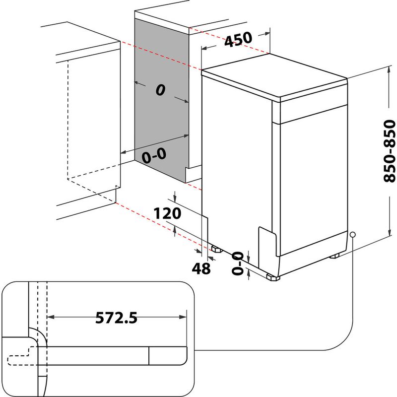 Hotpoint-Ariston-Lavastoviglie-Libera-installazione-HA3FC10BS7A0S-Libera-installazione-C-Technical-drawing