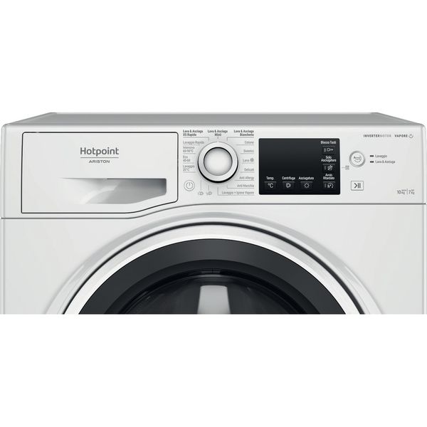 Hotpoint_Ariston Lavasciugabiancheria Libera installazione NDB 10748 WA IT Bianco Carica frontale Control panel