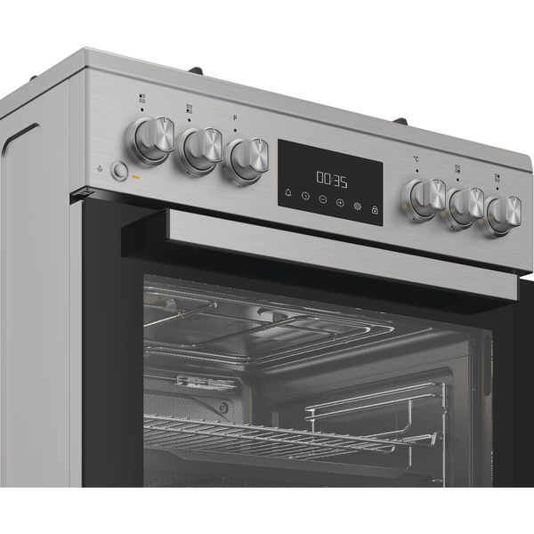 Hotpoint Cucina con forno a doppia cavità H6G8LMSAWX Inox GAS Control panel