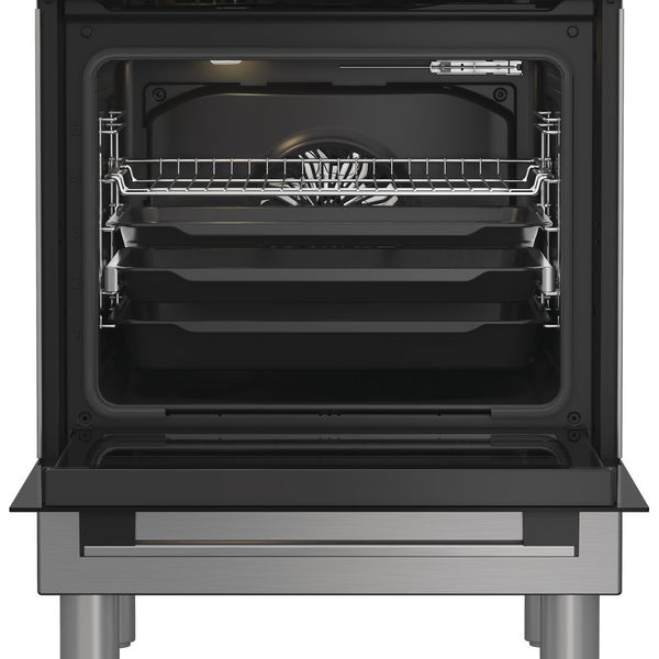 Hotpoint Cucina con forno a doppia cavità H6I8LMSAX Inox Elettrico Frontal open