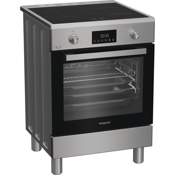 Hotpoint Cucina con forno a doppia cavità H6I8LMSAX Inox Elettrico Perspective