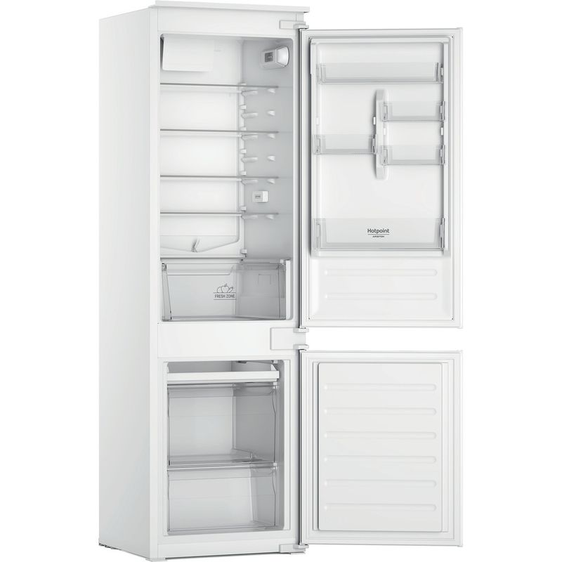 Hotpoint_Ariston-Combinazione-Frigorifero-Congelatore-Da-incasso-HAC18D011A1-Bianco-2-porte-Perspective-open