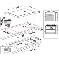 Piano cottura a gas Hotpoint Ariston: 5 fuochi,  - HAGS 72S BK