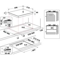 Piano cottura a gas Hotpoint Ariston: 4 fuochi,  - HAGS 61S/BK