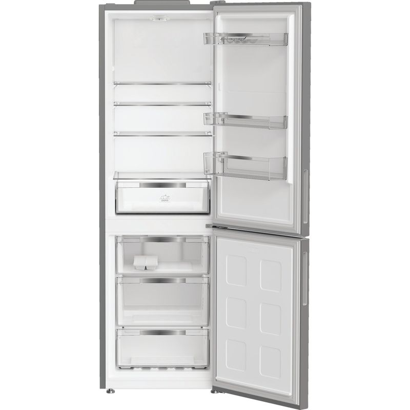 Hotpoint_Ariston-Combinazione-Frigorifero-Congelatore-Libera-installazione-HPKH-1361-S4E-Argento-2-porte-Frontal-open