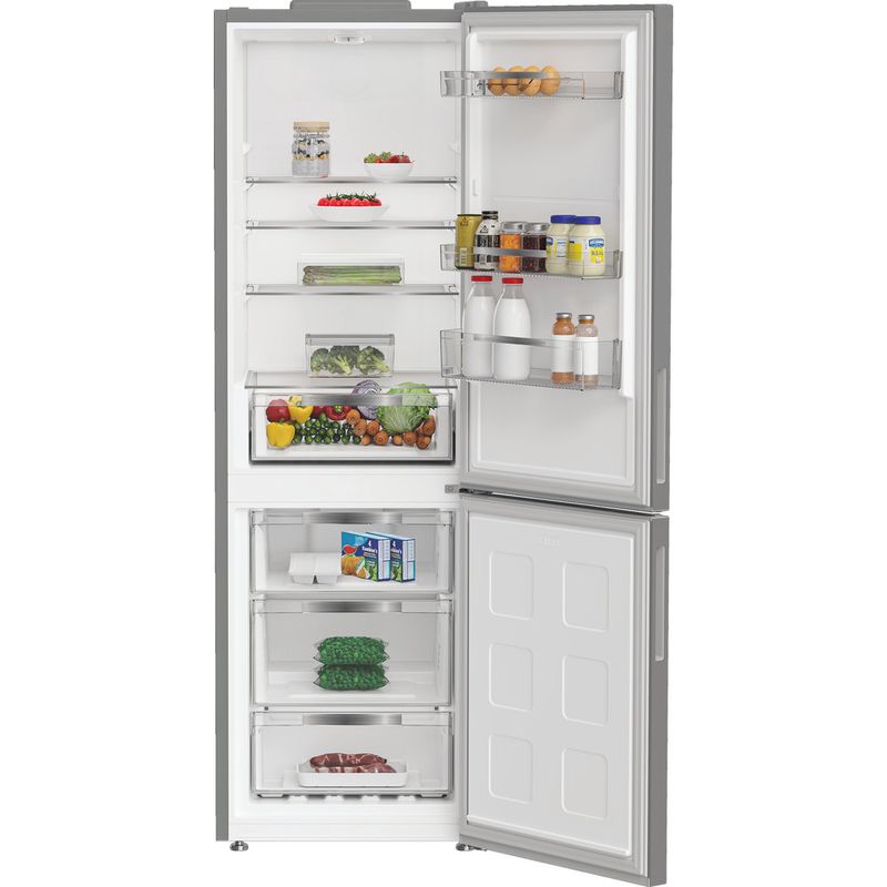 Hotpoint_Ariston-Combinazione-Frigorifero-Congelatore-Libera-installazione-HPKH-1361-S4E-Argento-2-porte-Lifestyle-frontal-open