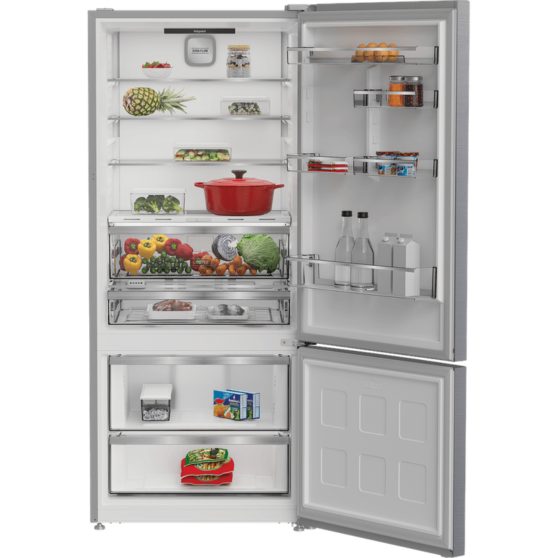 Hotpoint-Combinazione-Frigorifero-Congelatore-A-libera-installazione-HPAK2-6553-XP5E-Pet-Inox-2-porte-Lifestyle-frontal-open