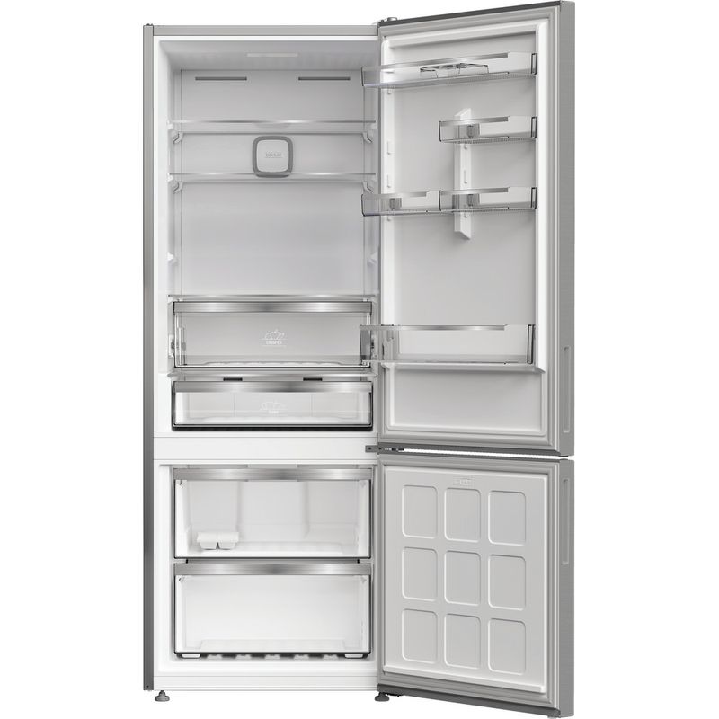 Hotpoint-Combinazione-Frigorifero-Congelatore-A-libera-installazione-HPAK2-6472-XP5E-Pet-Inox-2-porte-Frontal-open