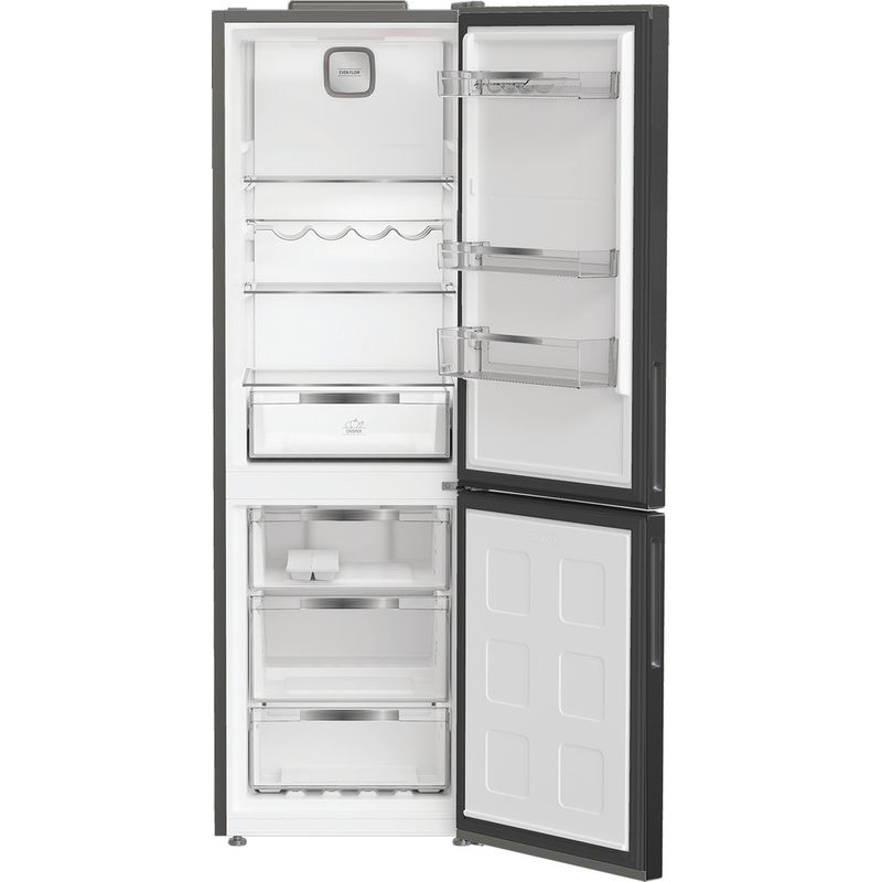 Hotpoint-Combinazione-Frigorifero-Congelatore-A-libera-installazione-HPK-26363-XBR5E-Nero-2-porte-Frontal-open