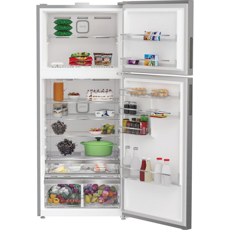 Hotpoint-Combinazione-Frigorifero-Congelatore-A-libera-installazione-HPAD2-6553-XP5E-Pet-Inox-2-porte-Frontal-open