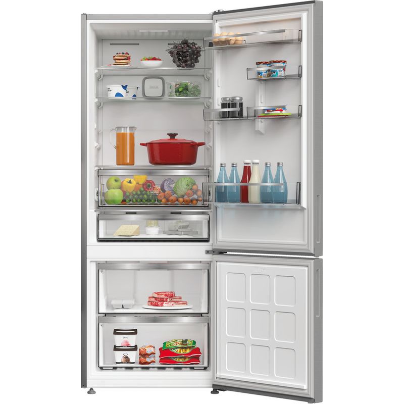 Hotpoint-Combinazione-Frigorifero-Congelatore-A-libera-installazione-HPAK2-6472-XP4E-Pet-Inox-2-porte-Lifestyle-frontal-open