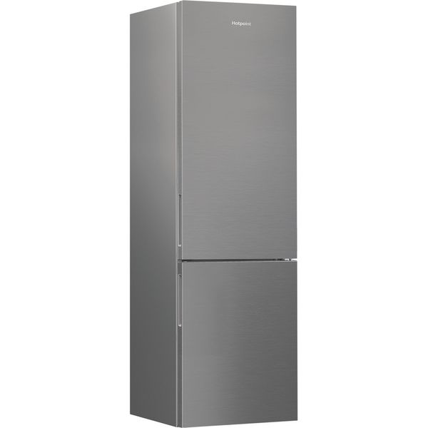 Hotpoint Combinazione Frigorifero/Congelatore A libera installazione HP1K 25402 XP7E Argento 2 porte Perspective