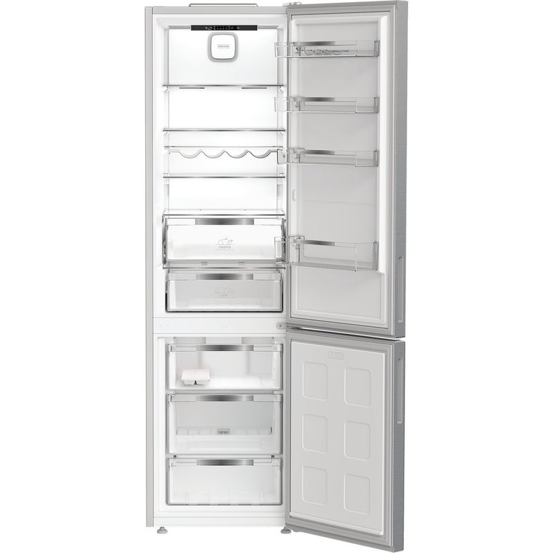 Hotpoint-Combinazione-Frigorifero-Congelatore-A-libera-installazione-HP1K-25402-XP7E-Argento-2-porte-Frontal-open