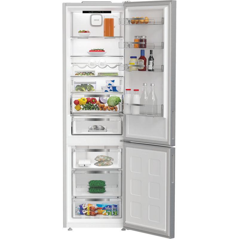 Hotpoint-Combinazione-Frigorifero-Congelatore-A-libera-installazione-HP1K-25402-XP7E-Argento-2-porte-Lifestyle-frontal-open