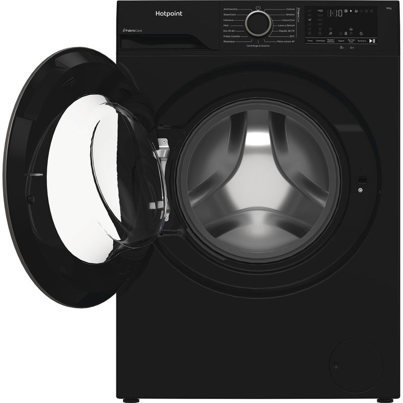 Hotpoint-Lavabiancheria-A-libera-installazione-HB-103B-CARE-IT-Nero-Carica-frontale-A-Frontal-open
