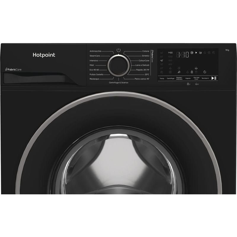 Hotpoint-Lavabiancheria-A-libera-installazione-HB-93B-CARE-IT-Nero-Carica-frontale-A-Control-panel
