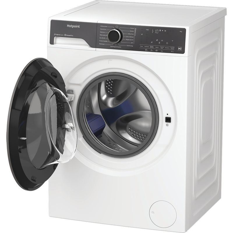 Hotpoint-Lavabiancheria-A-libera-installazione-HP-96-CARE-IT-Bianco-Carica-frontale-A-Perspective-open