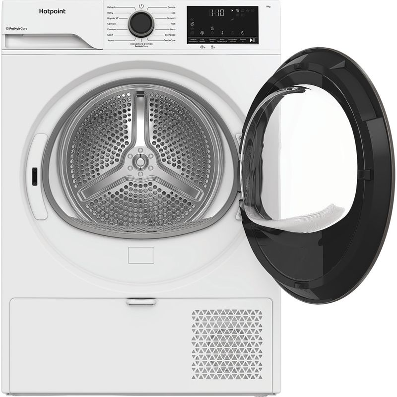 Hotpoint-Asciugabiancheria-HPT-94D-BS-IT-Bianco-Frontal-open