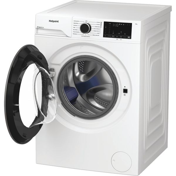 Hotpoint Lavabiancheria A libera installazione HB 123 CARE IT Bianco Carica frontale A Perspective open