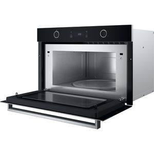 Hotpoint_Ariston Microonde Da incasso HAMD74UX Inox Elettronico 31 Microonde + grill 1000 Perspective open