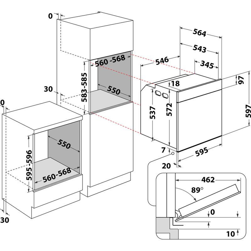 Hotpoint_Ariston-Forno-Da-incasso-HAOI78HU0SXA-Elettrico-A--Technical-drawing