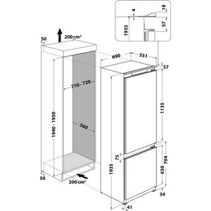 Hotpoint_Ariston-Combinazione-Frigorifero-Congelatore-Da-incasso-HA-SP70-T121-2-Bianco-2-porte-Technical-drawing