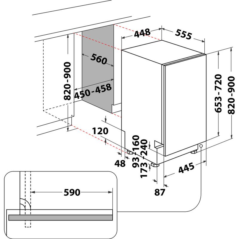 Hotpoint_Ariston-Lavastoviglie-Da-incasso-HA2IE10CS80-Totalmente-integrato-E-Technical-drawing