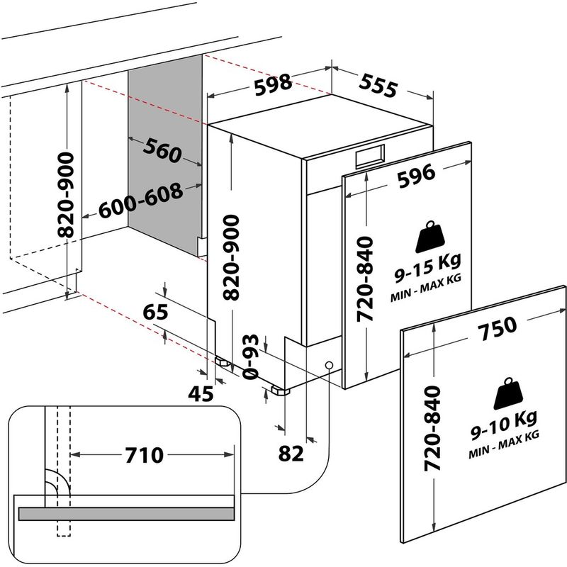Hotpoint_Ariston-Lavastoviglie-Da-incasso-HA6IC16B4M6H0-Totalmente-integrato-C-Technical-drawing