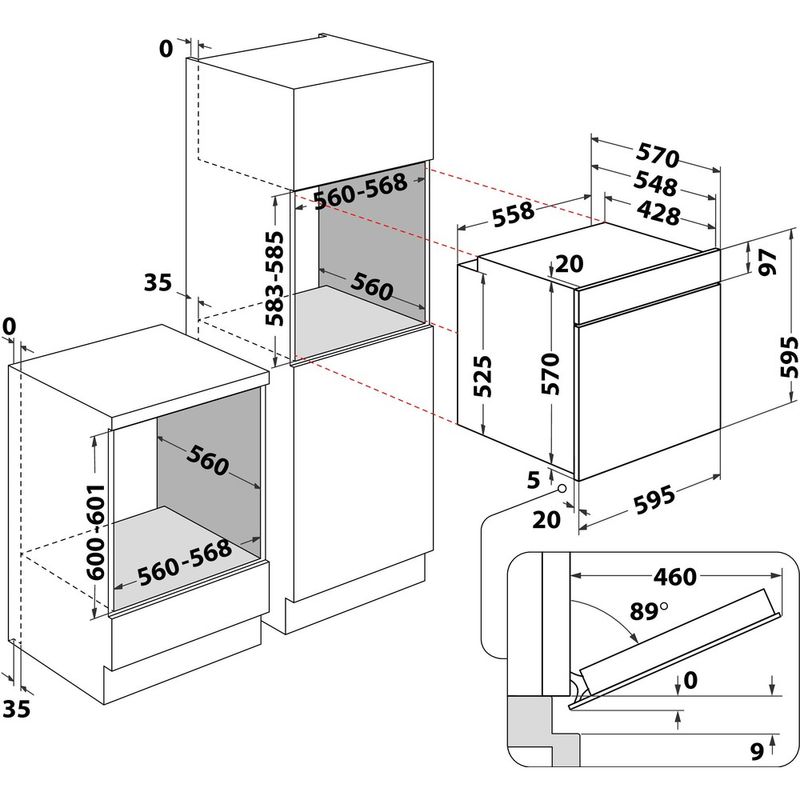 Hotpoint_Ariston-Forno-Da-incasso-HAO-458HS-B-Elettrico-A--Technical-drawing