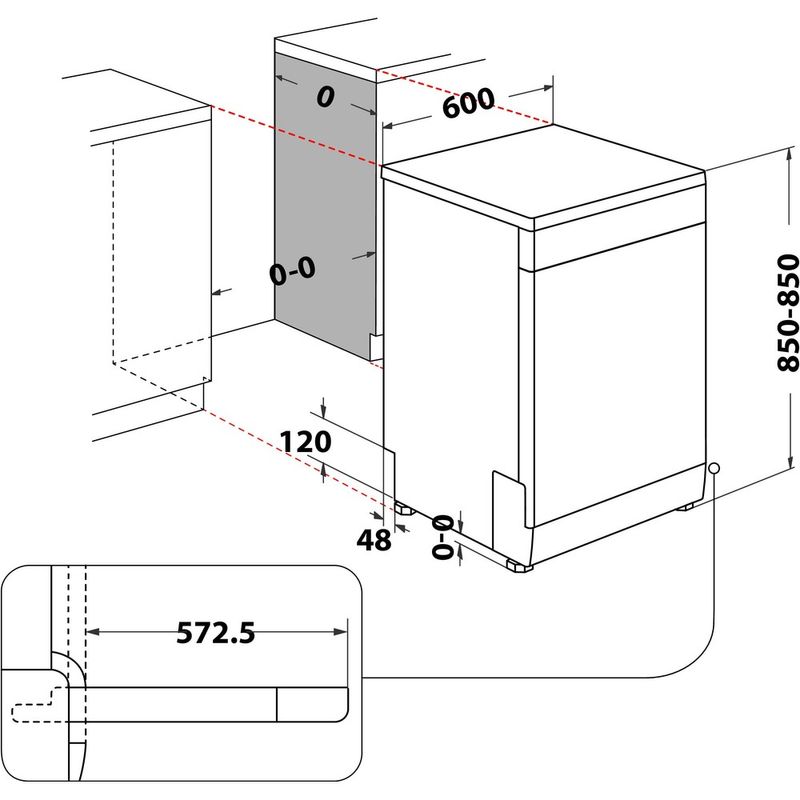 Hotpoint_Ariston-Lavastoviglie-Libera-installazione-HA4FFB14BX-Libera-installazione-B-Technical-drawing